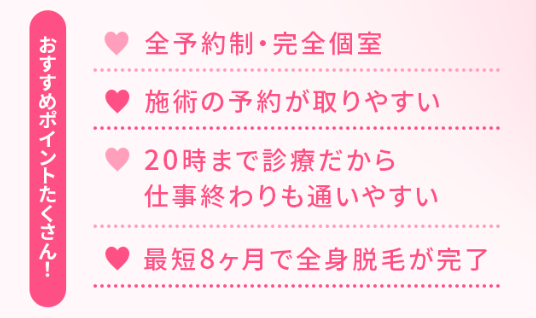ブランクリニックは全身脱毛+VIOプラン